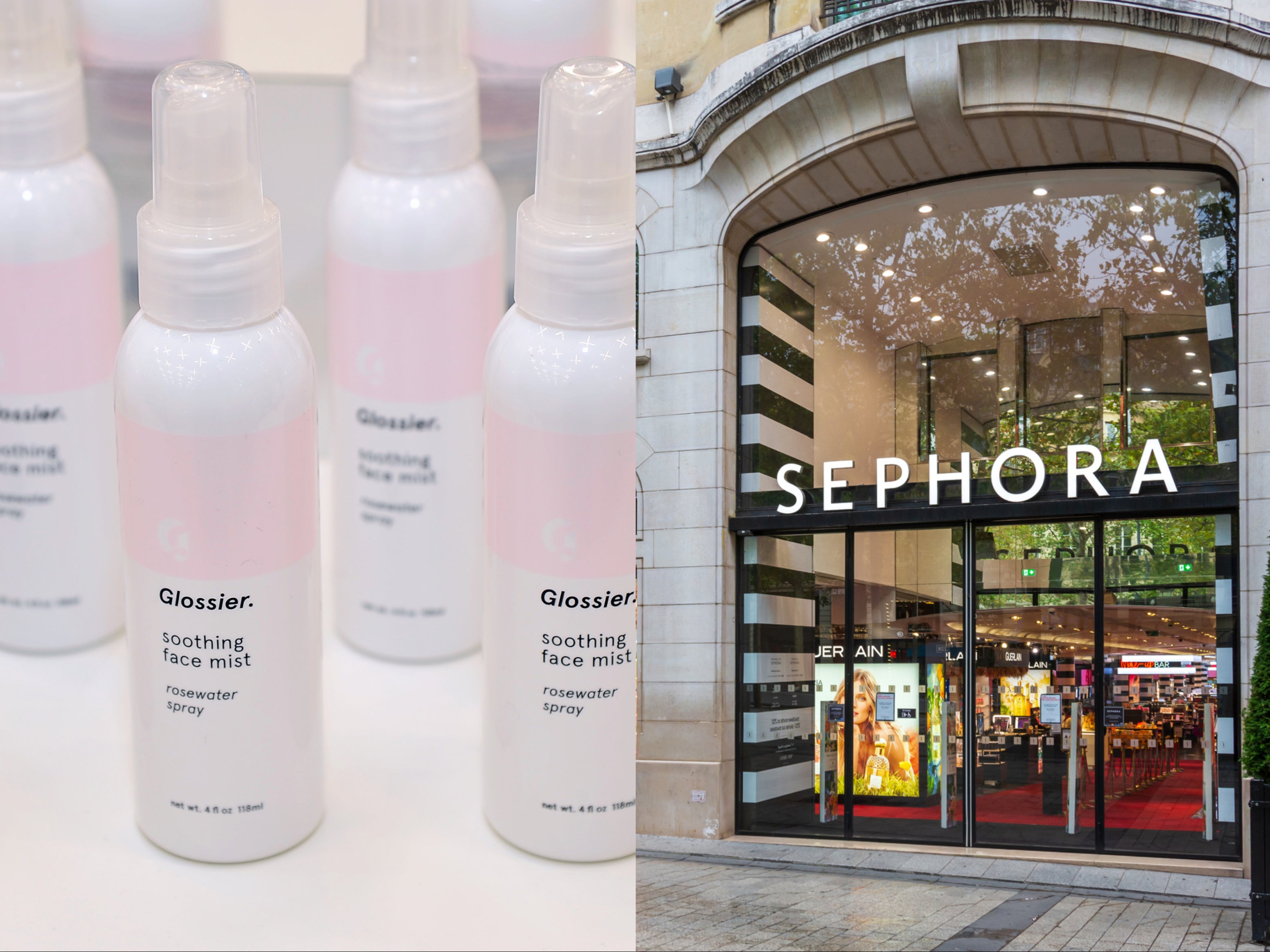 Which Sephora locations will sell Glossier in 2023?