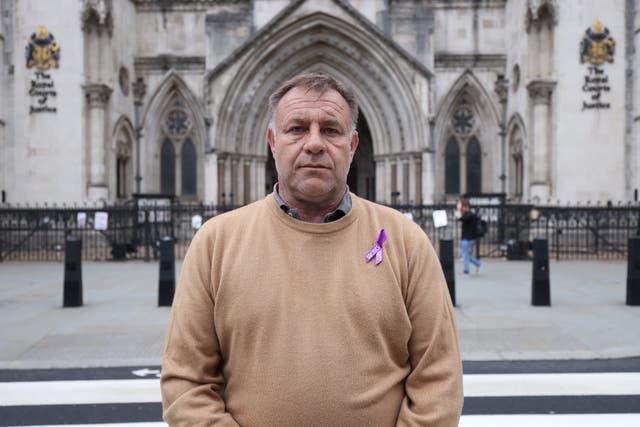 Paul Battersbee outside the High Court in central London (James Manning/PA)