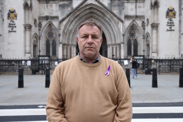 Paul Battersbee outside the High Court in central London (James Manning/PA)