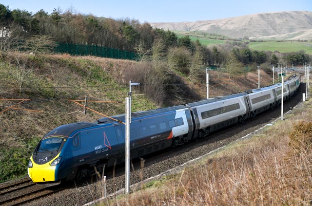 <p>On track: Avanti train on the West Coast main line</p>