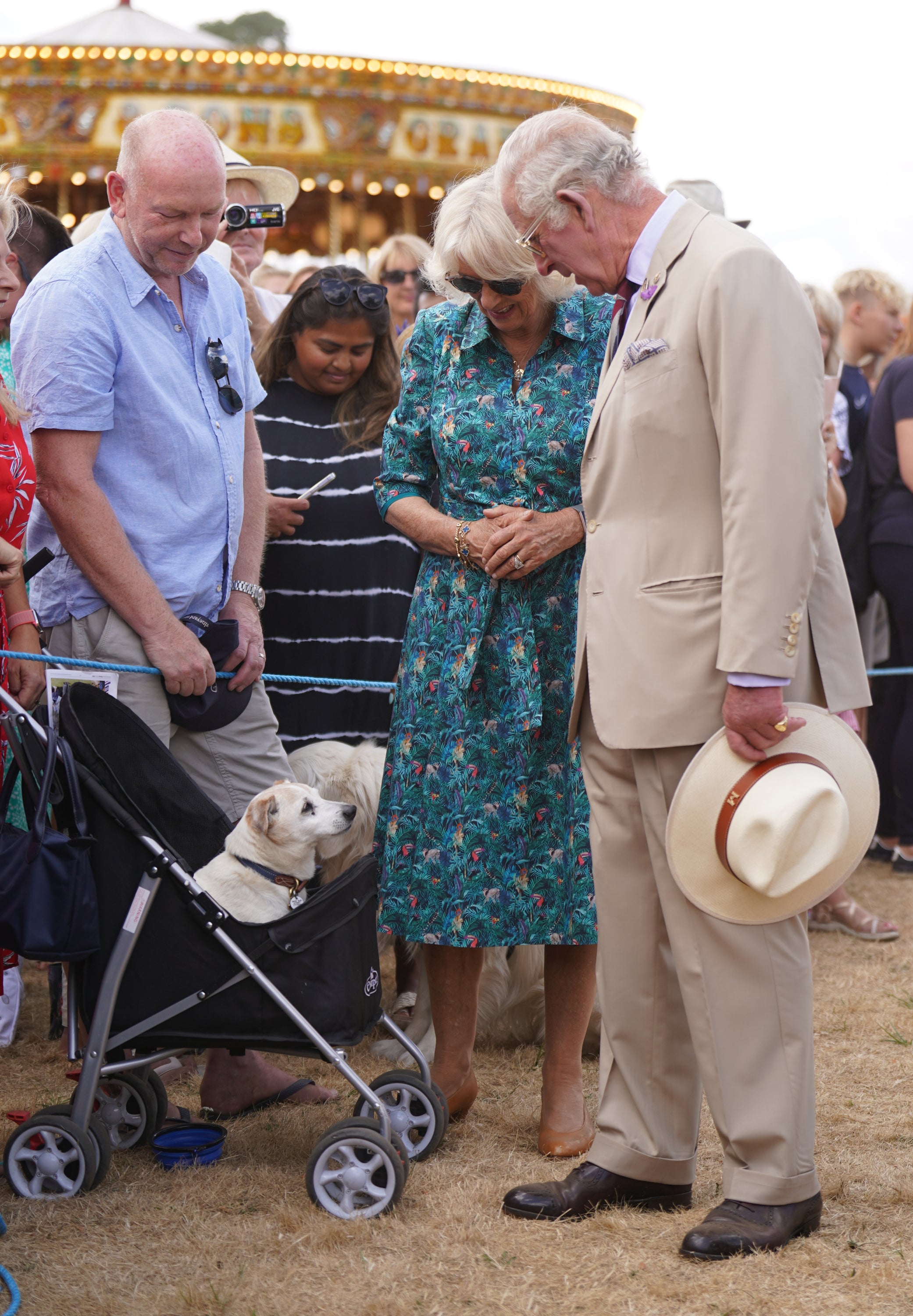Charles and Camilla previously met Dill the Jack Russell in 2011 (Joe Giddens/ PA)
