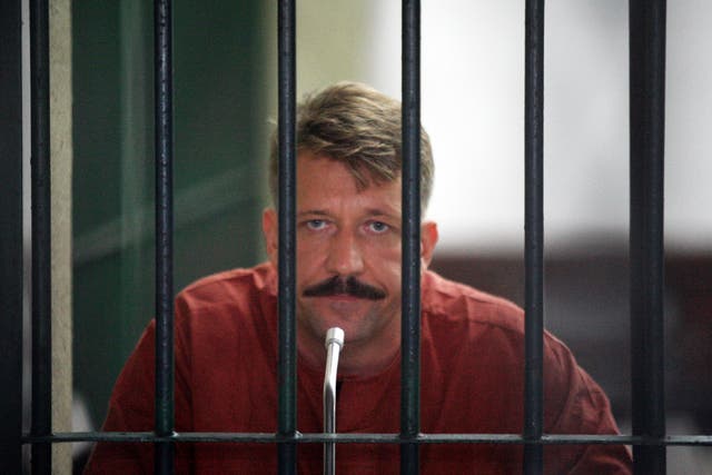 <p>Viktor Bout sits inside a detention cell at Bangkok Supreme Court on July 28, 2008, in Bangkok, Thailand</p>