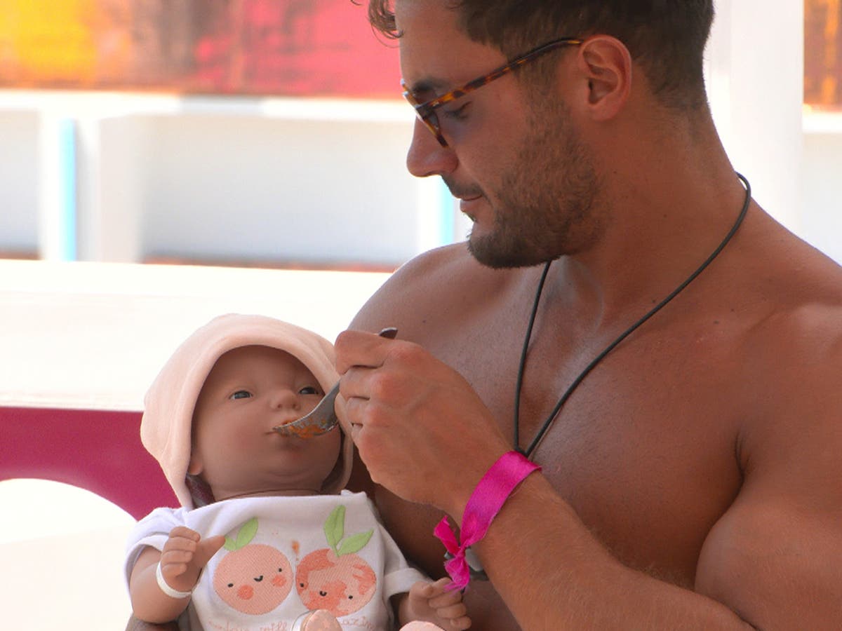 Love Island fans are swooning over Davide after his performance in the baby challenge