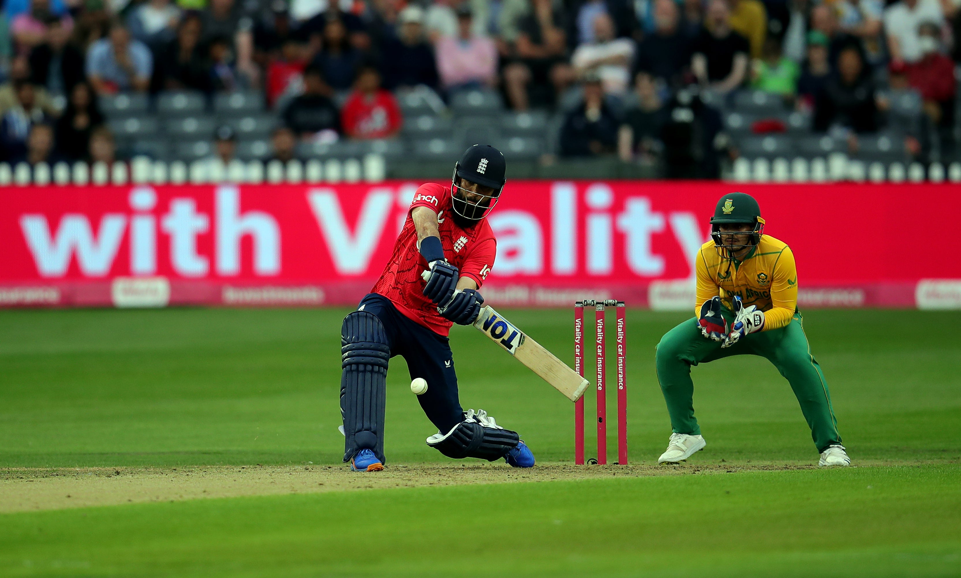 England’s Moeen Ali was happy to claim bragging rights after his rapid half-century (Simon Marper/PA)