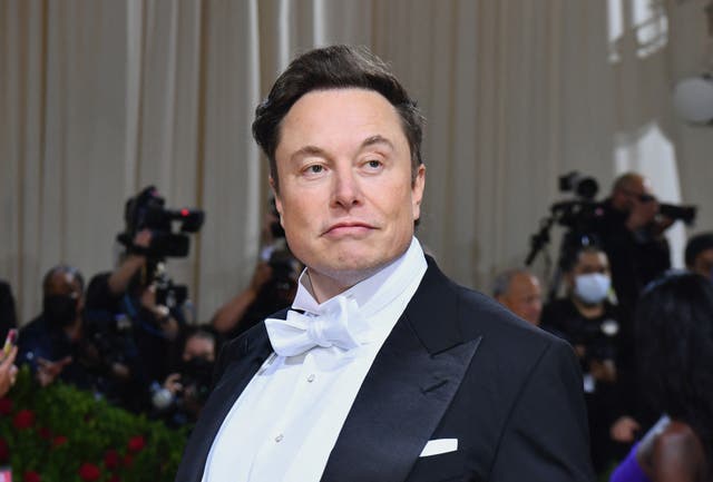 <p>Elon Musk arrives for the 2022 Met Gala at the Metropolitan Museum of Art on May 2, 2022, in New York.</p>