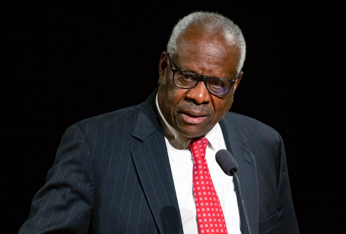 Justice Clarence Thomas backs out of teaching law school class after outcry at overturning of Roe v Wade Supreme Court Thomas 41714