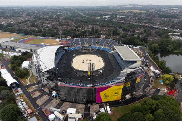 The Alexander Stadium in Birmingham hosts the opening ceremony (Jacob King/PA)