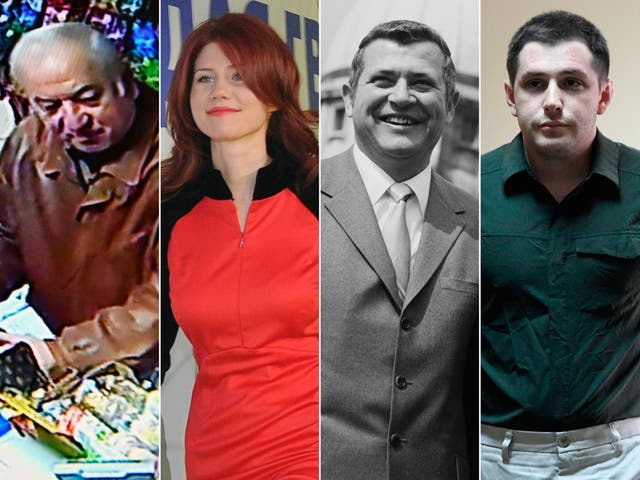 <p>From left to right: Sergei Skripal, Anna Chapman,  James Donovan and Trevor Reed </p>
