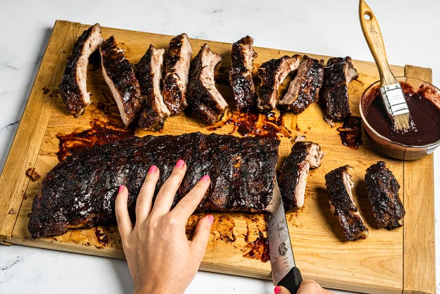 <p>The tenderest and meatiest of all ribs are the baby back</p>