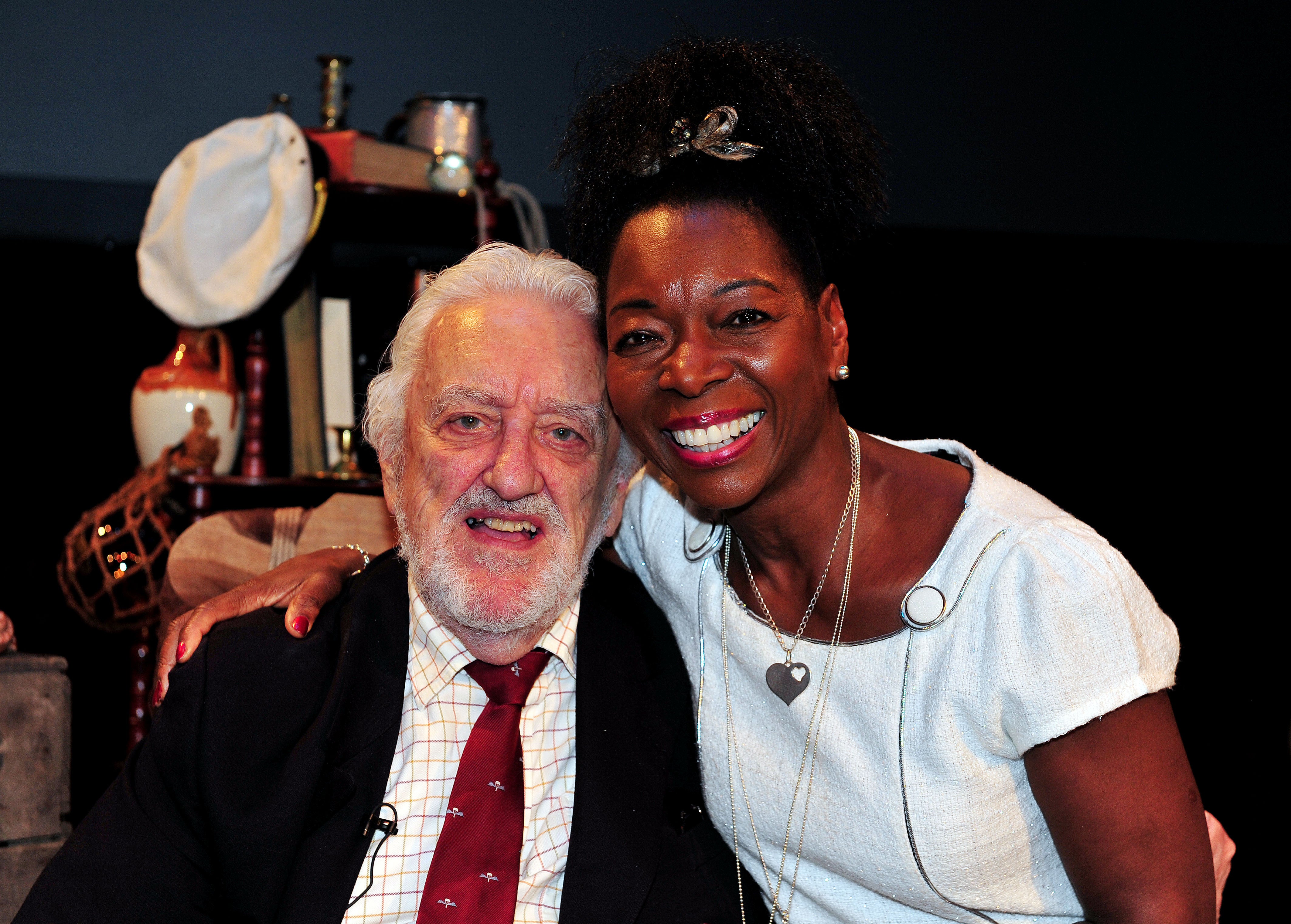 With Baroness Floella Benjamin – both revered figures in the history of children’s television (Nick Ansell/PA)