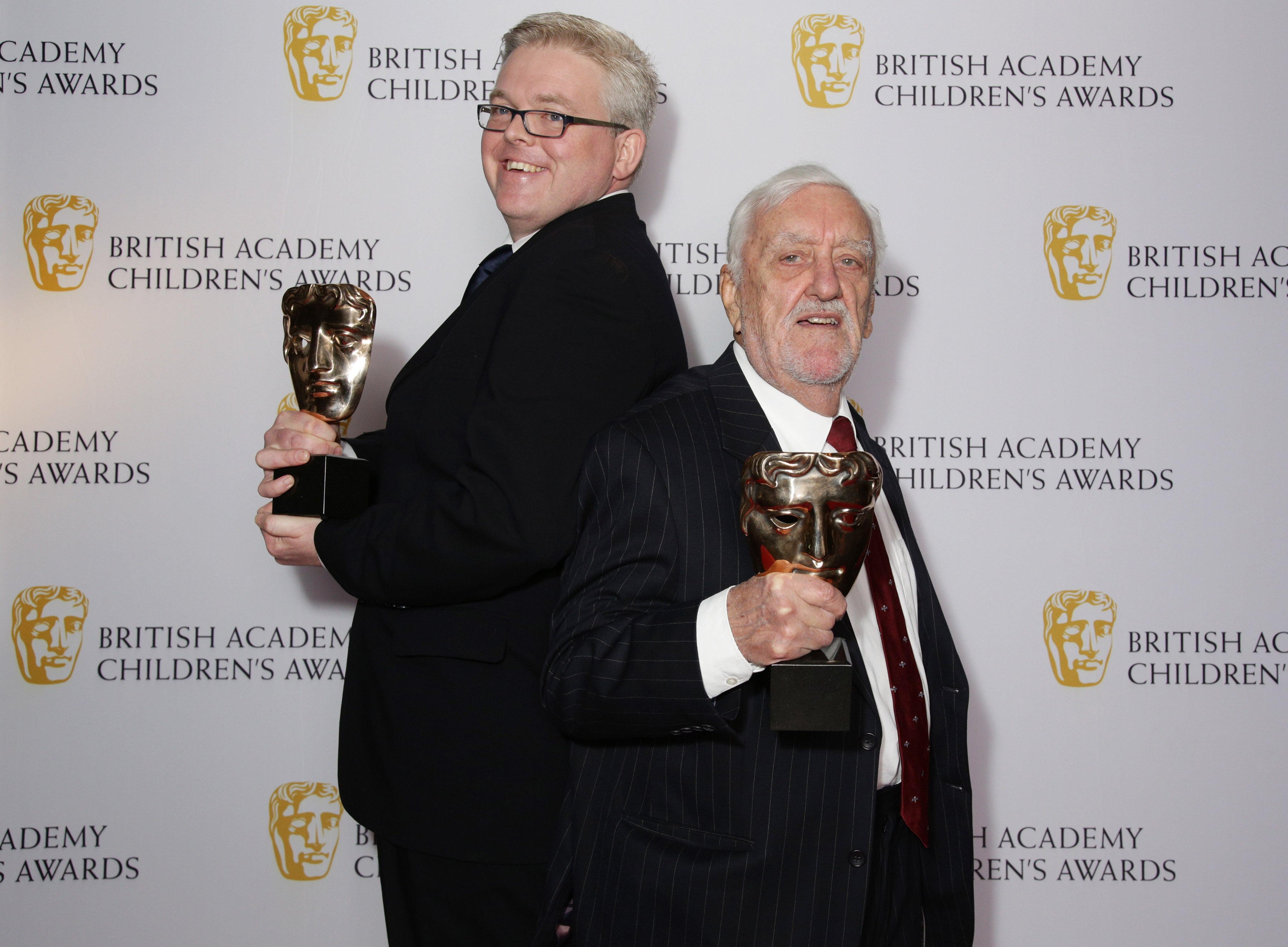 Cribbins, pictured here with Paul Shuttleworth, won a Children’s Bafta for Old Jack’s Boat, enjoyed by millions of children on CBeebies (Yui Mok/PA)