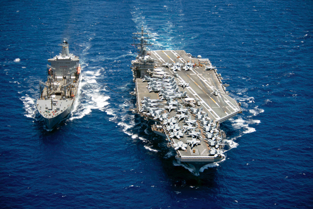 <p>The USS Ronald Reagan is operating in the South China Sea ahead of a possible visit by Nancy Pelosi</p>