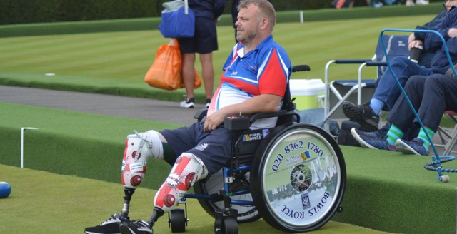 <p>Craig Bowler took up wheelchair bowling after losing an arm and both legs</p>