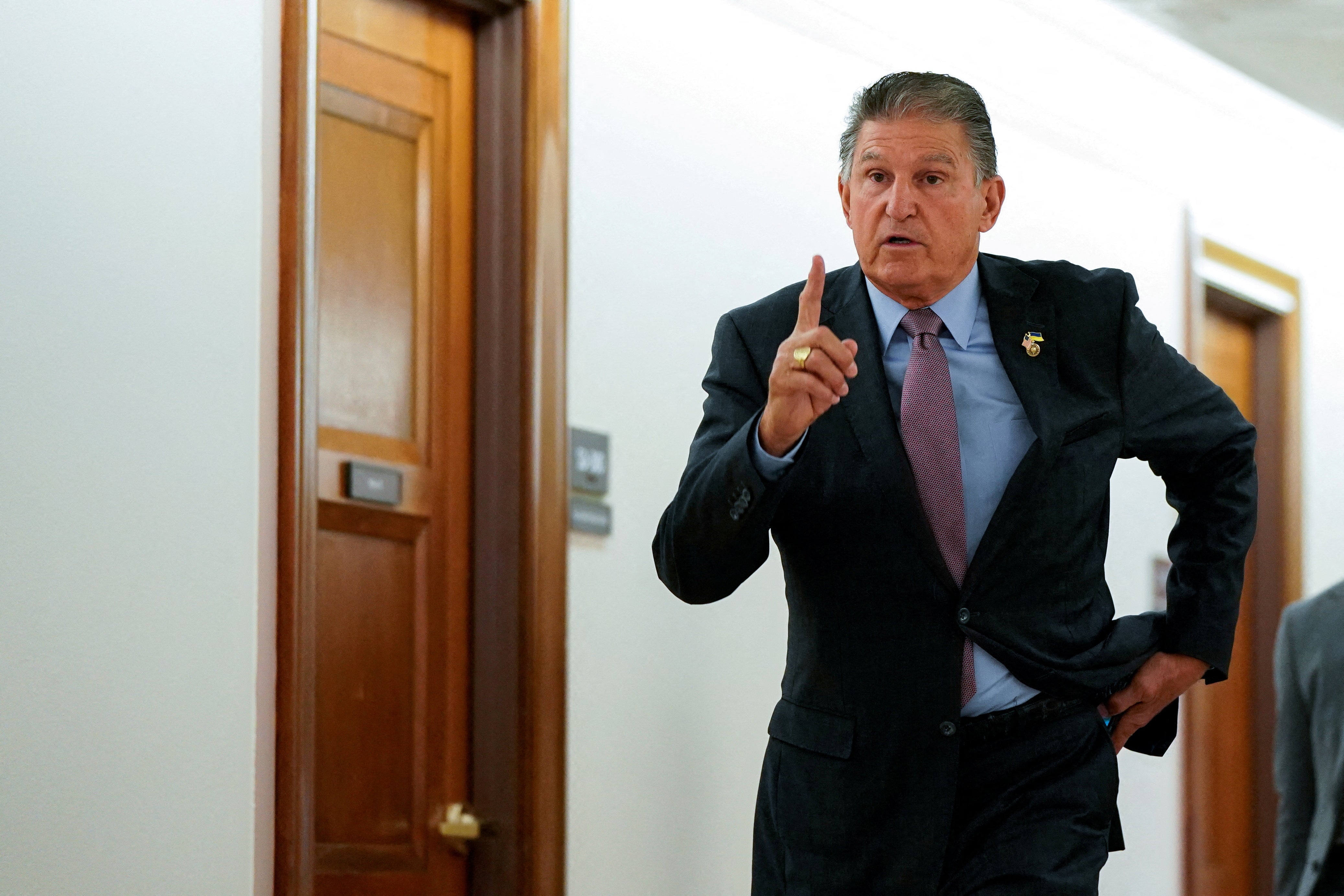 <p>Democratic Senator Joe Manchin, of West Virginia, on Capitol Hill on 19th July, 2022</p>