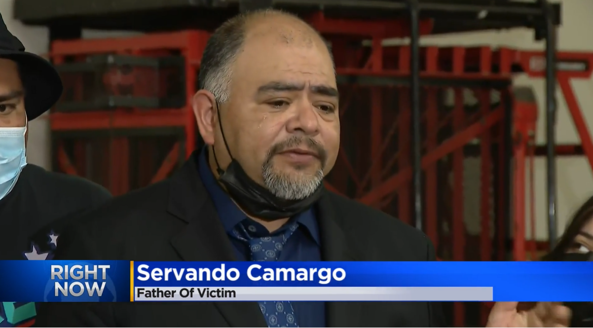 Servando Camargo, the father of the 29-year-old victim, spoke to reporters on Wednesday and said his son’s death ‘felt like something ripped out of my heart’