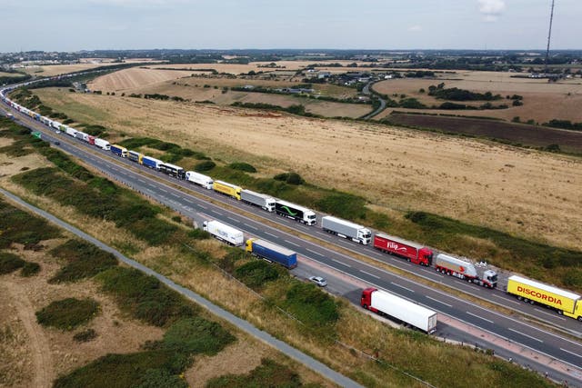 <p>Brexit misery as freight lorries queue for miles to get to the Port of Dover </p>
