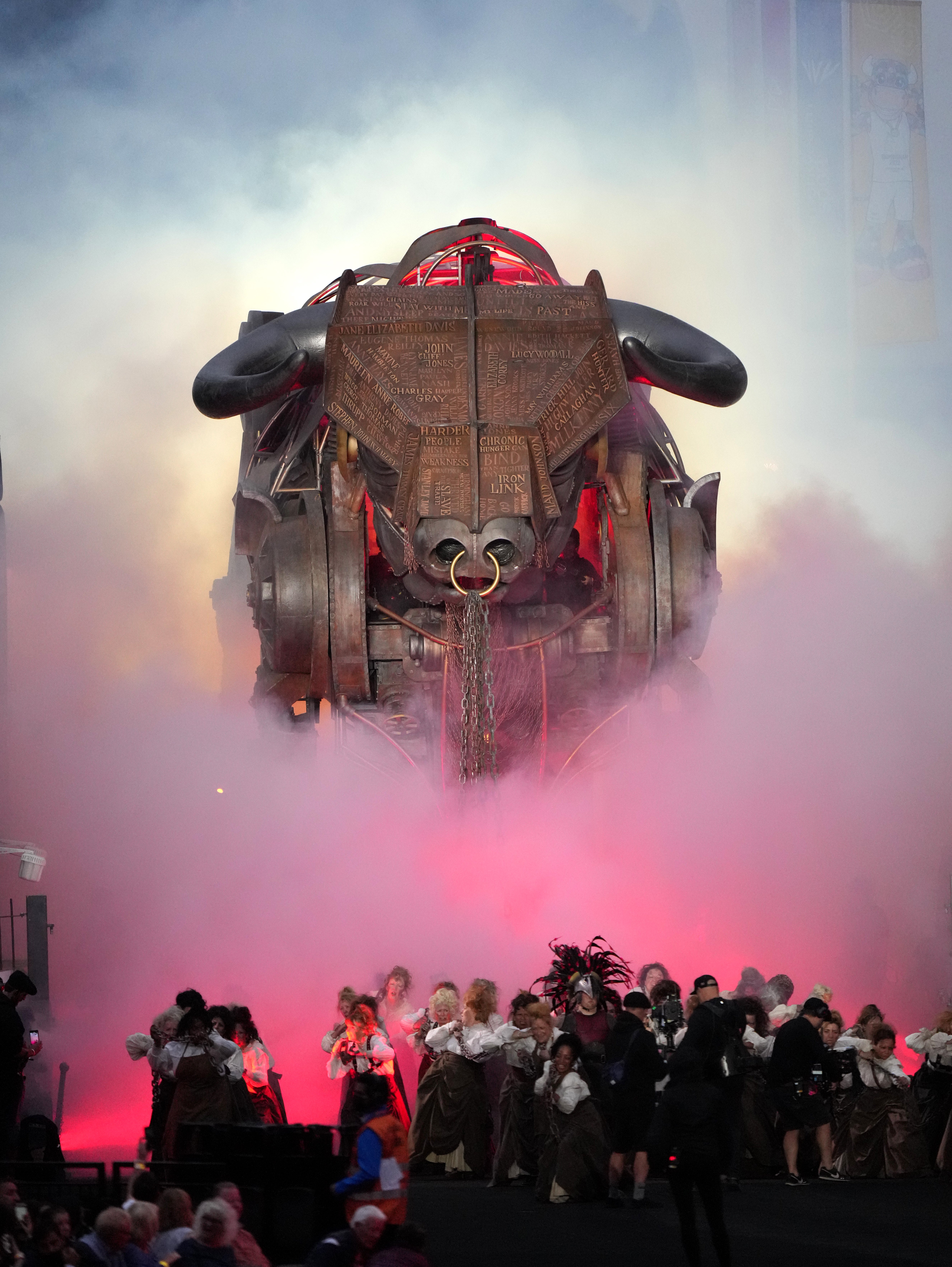The Raging Bull during the opening ceremony (Tim Goode/PA)