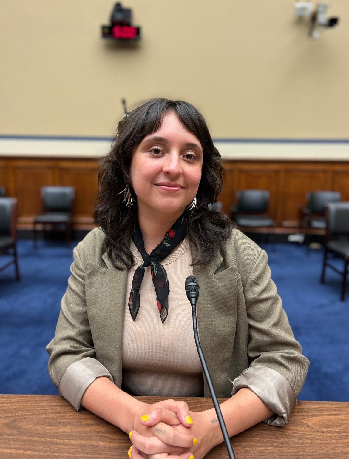 ‘Abortion storyteller’ Sarah Lopez, 29, testified before Congress earlier this month regarding her own experience of abortion and advocacy in Texas - which has outlawed almost all abortions after the Supreme Court’s overturn of Roe v Wade left abortion legislation up to the states