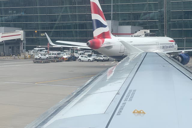 <p>Cancel culture: a British Airways aircraft at Heathrow Terminal 5, from an Iberia aircraft operating a BA flight from London to Rome</p>