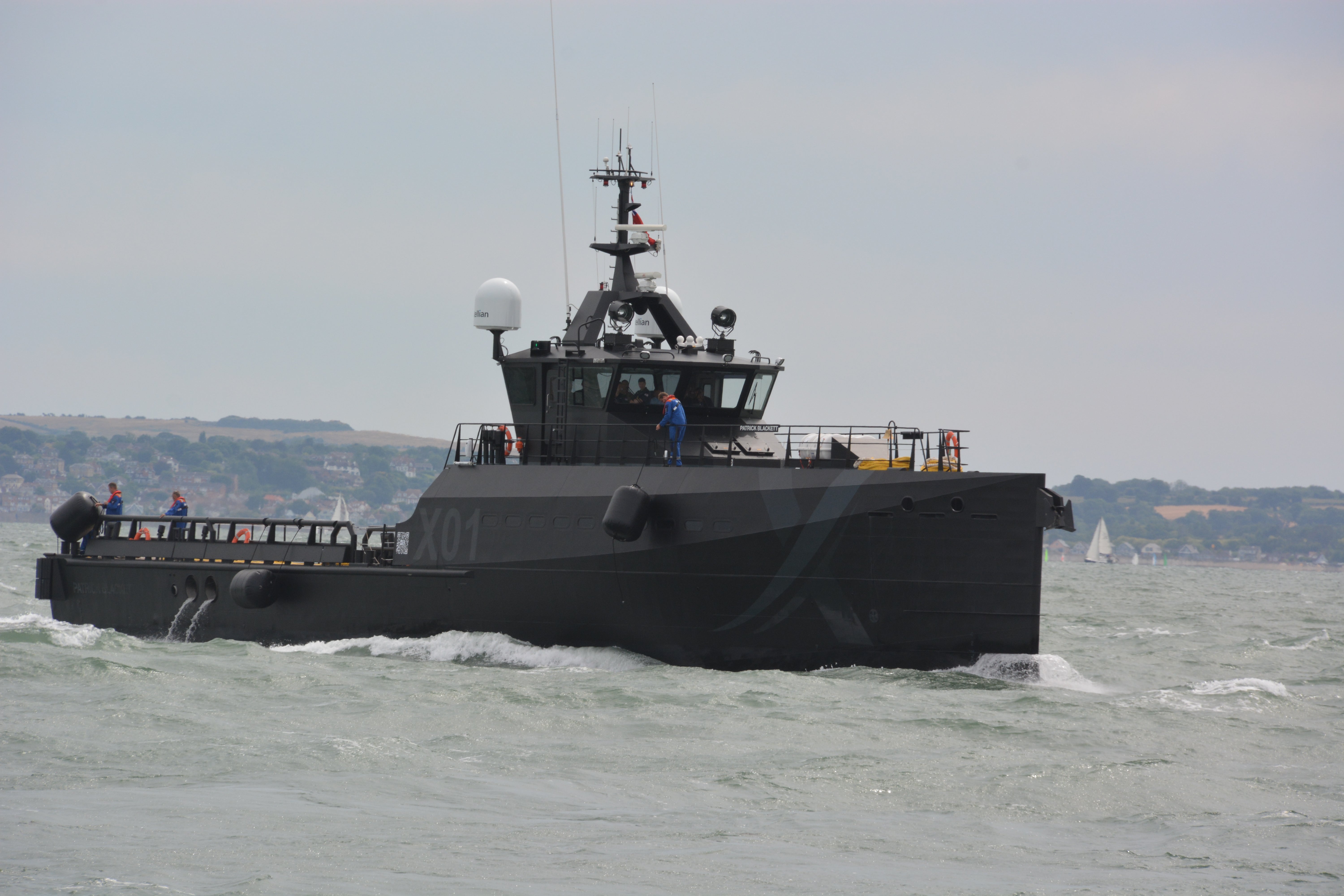 The XV (Experimental Vessel) Patrick Blackett will be used by the Royal Navy’s innovation arm, NavyX, to test state-of-the-art technology (Ben Mitchell/PA)