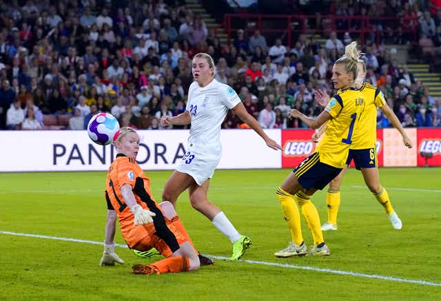 England’s Alessia Russo during the UEFA Women’s Euro 2022 semi-final match (Danny Lawson/PA)