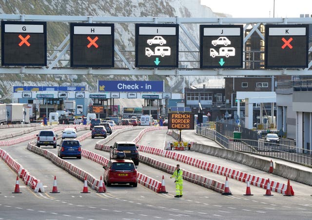 Holidaymakers heading towards the south and south-west of England are facing mounting congestion on the roads (Gareth Fuller/PA)