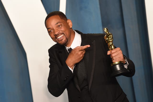 Will Smith collected the Oscar for best actor for his performance in King Richard (Doug Peters/PA)