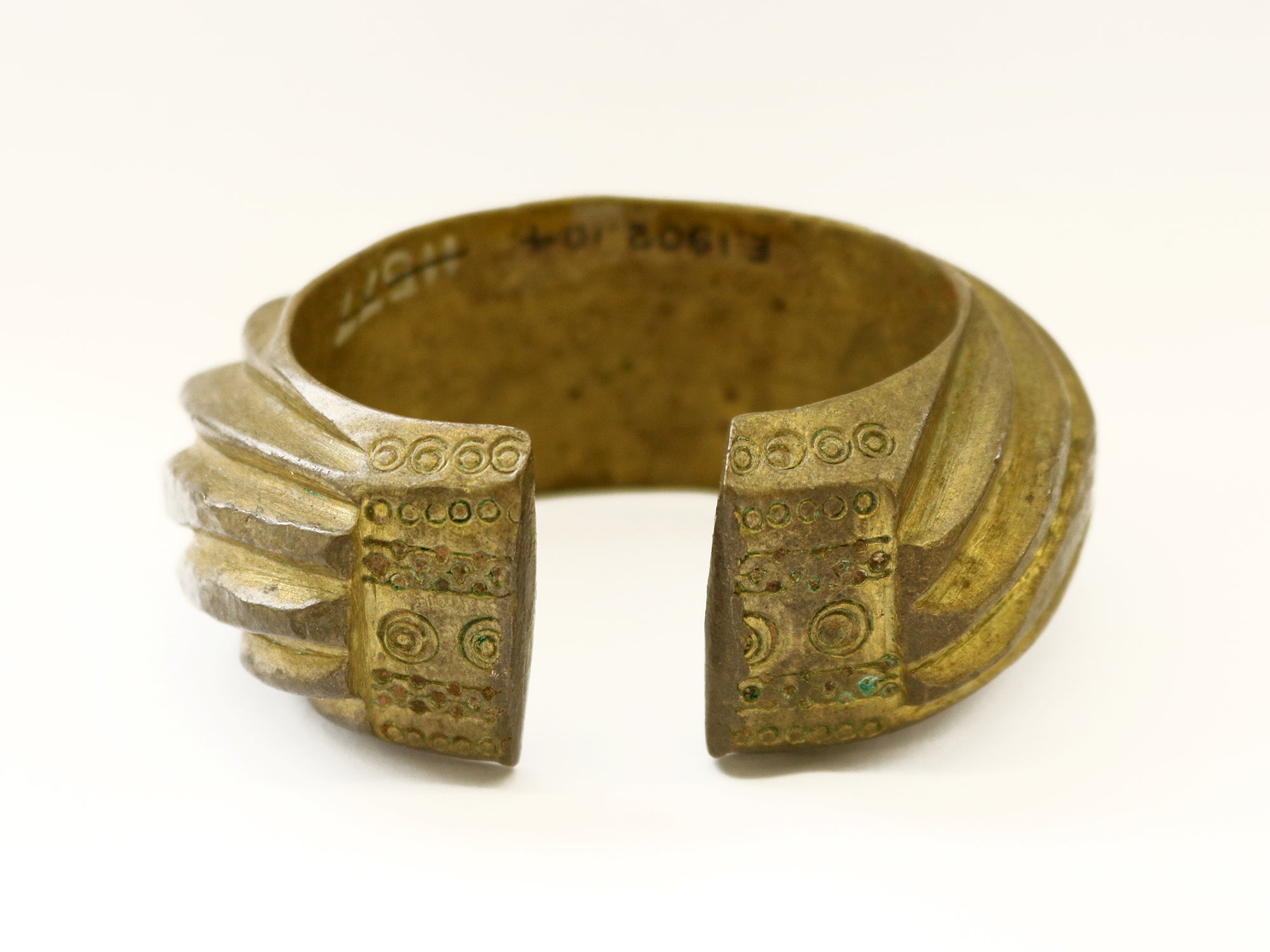 A brass penannular bracelet looted from Benin City by British colonial forces in 1897, which is currently held in the collections of Cambridge’s Museum of Archaeology and Anthropology but could be returned to Nigeria. (Cambridge University/ PA)