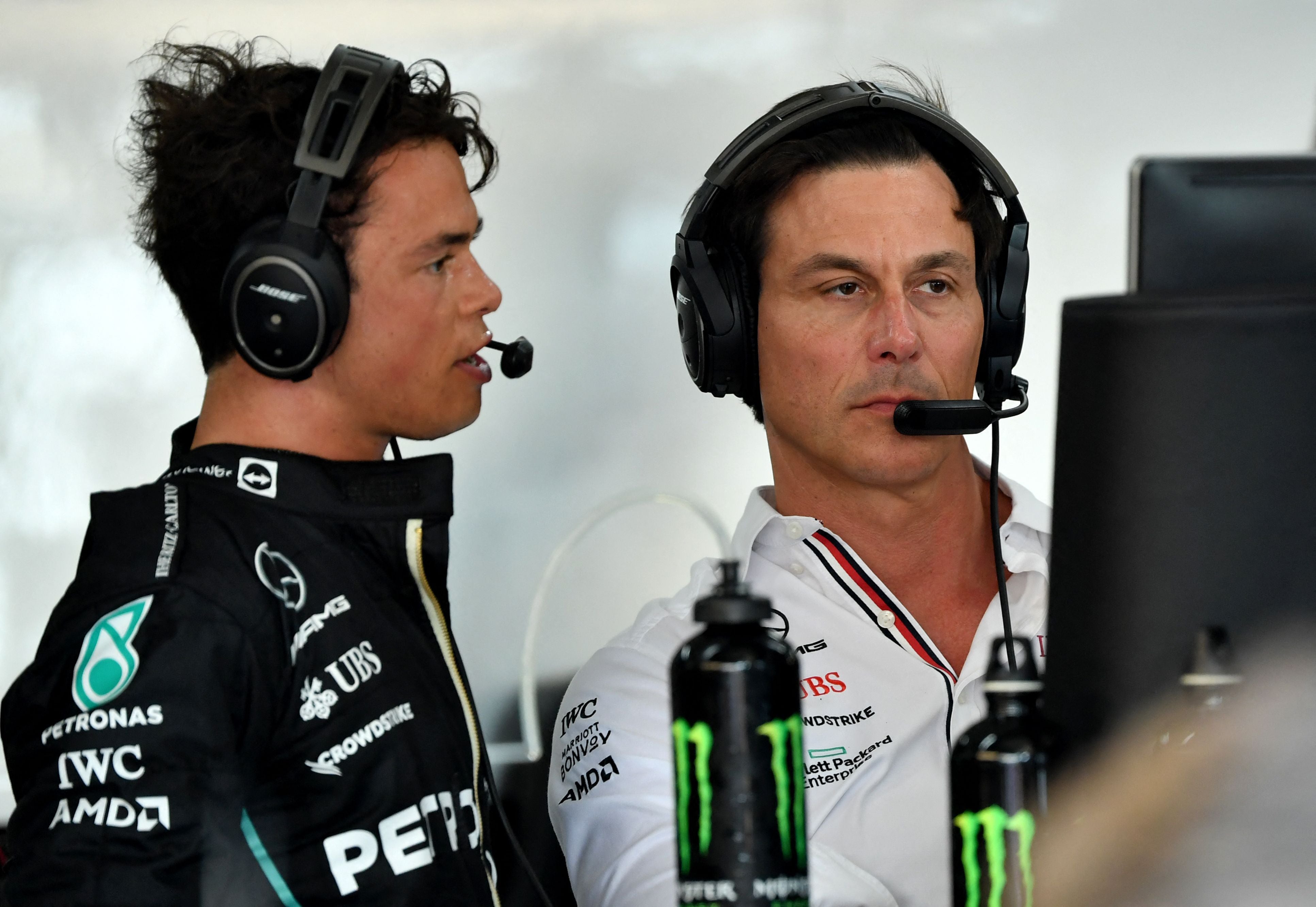 Toto Wolff was impressed with De Vries’s hour of running in Lewis Hamilton’s Mercedes in France