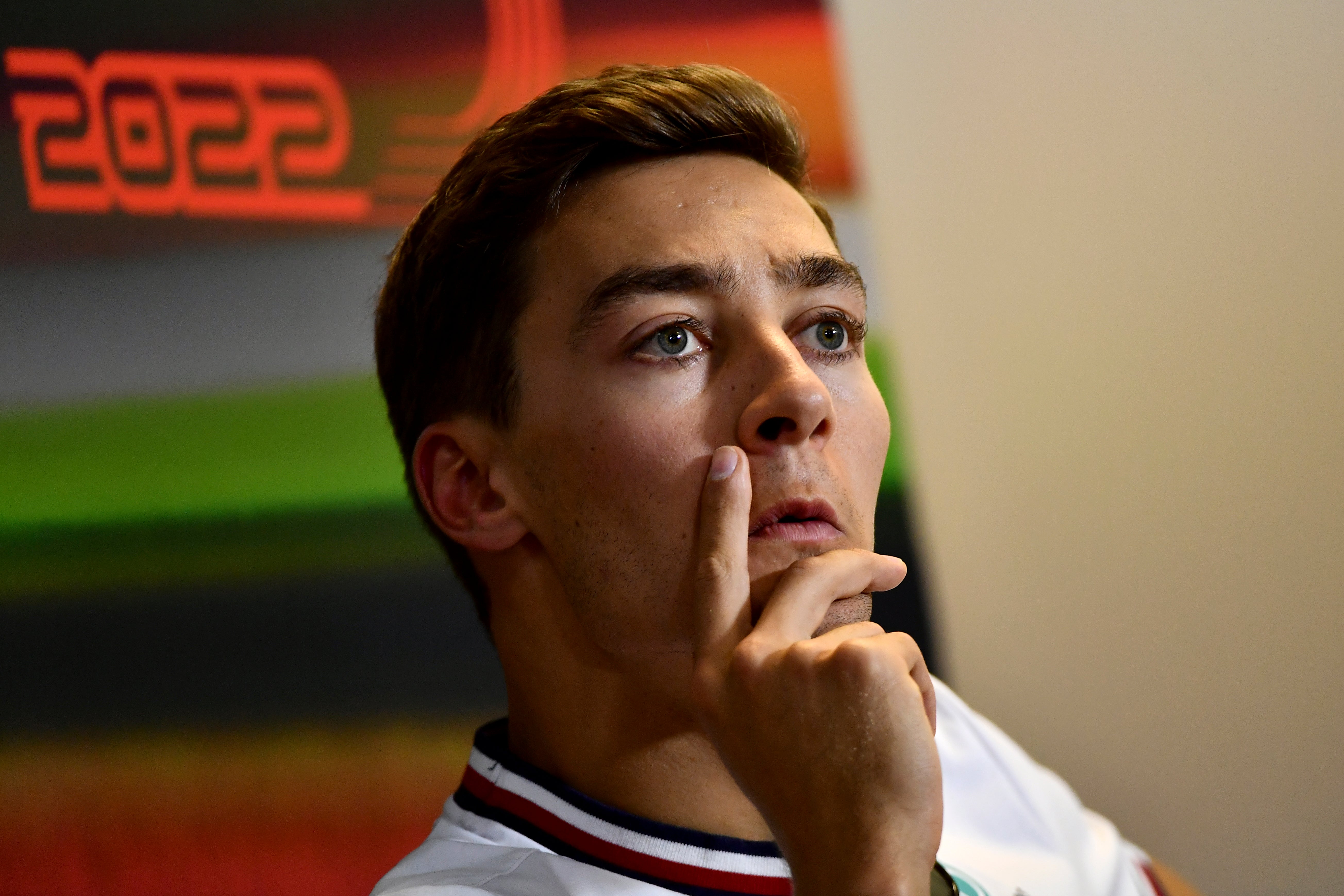 George Russell also endured a difficult day for Mercedes (Anna Szilagyi/AP)