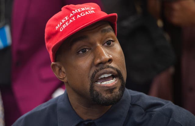 <p>Rapper Kanye West speaks during his meeting with US President Donald Trump in the Oval Office of the White House in Washington, DC, on October 11, 2018. </p>