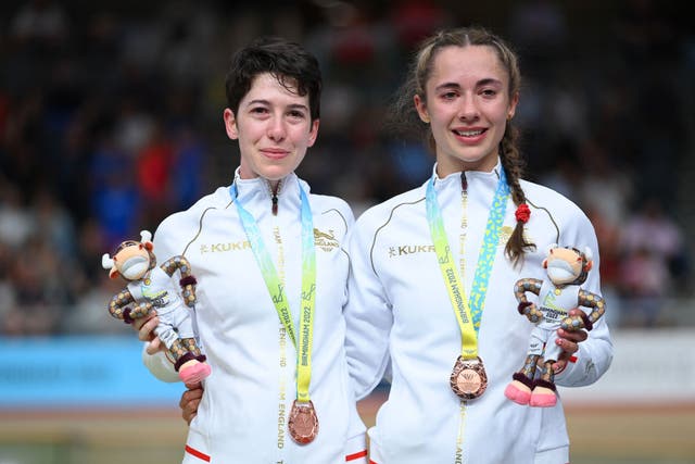 <p> Sophie Unwin and Georgia Holt of Team England</p>