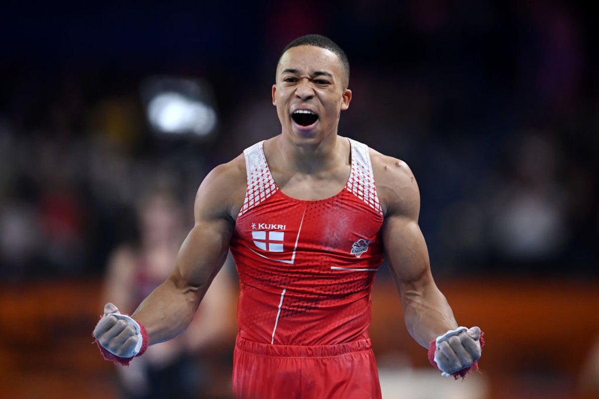 ‘Hardcore’ Joe Fraser defies pain to inspire England to electric team gymnastics gold