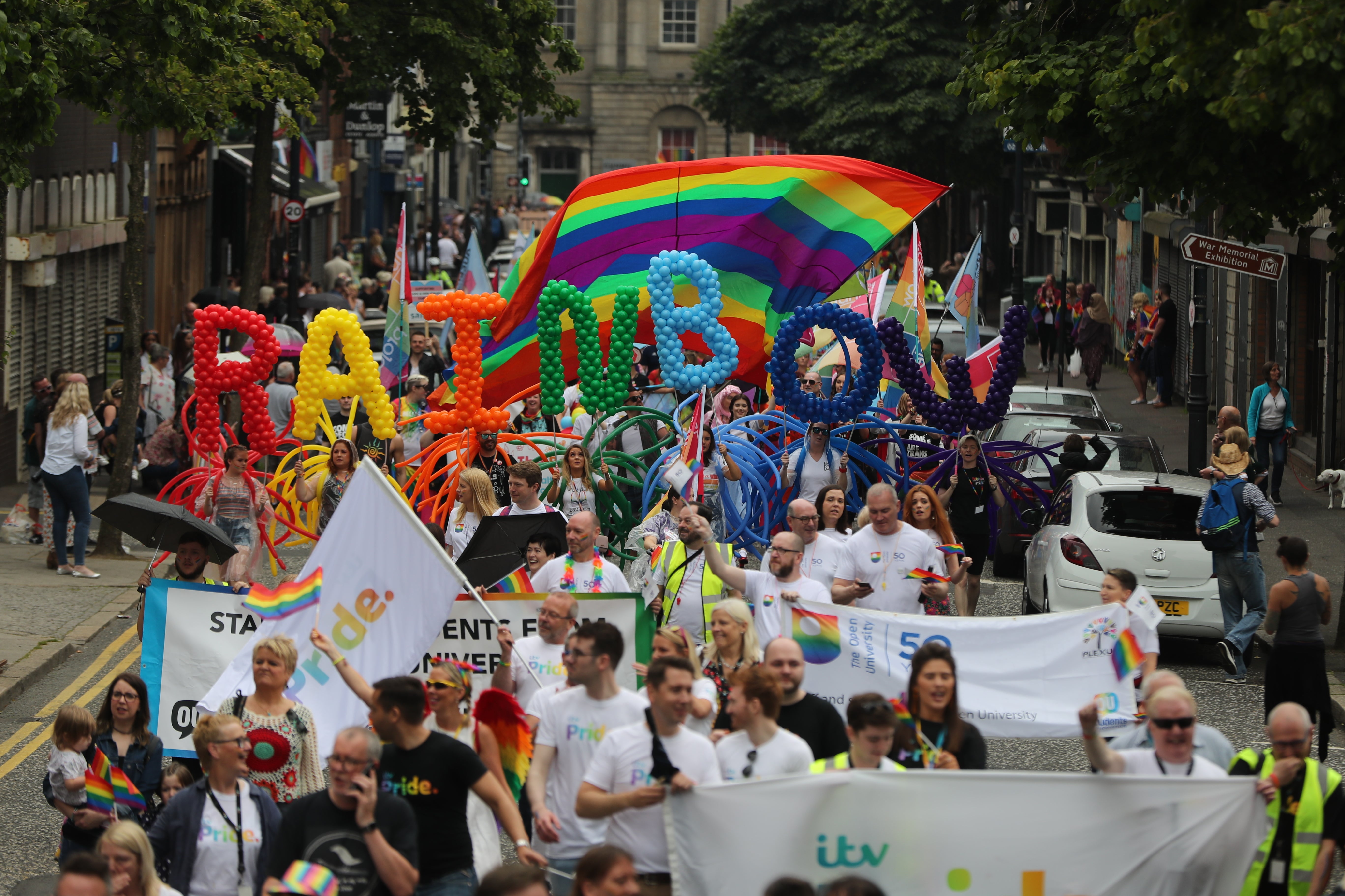 The 2019 Belfast Pride parade (Niall Carson/PA)