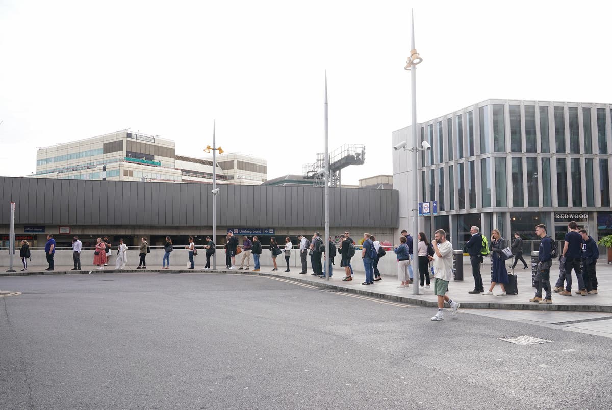 Train strikes: Drivers’ walkout on seven rail networks prompts long queues for buses