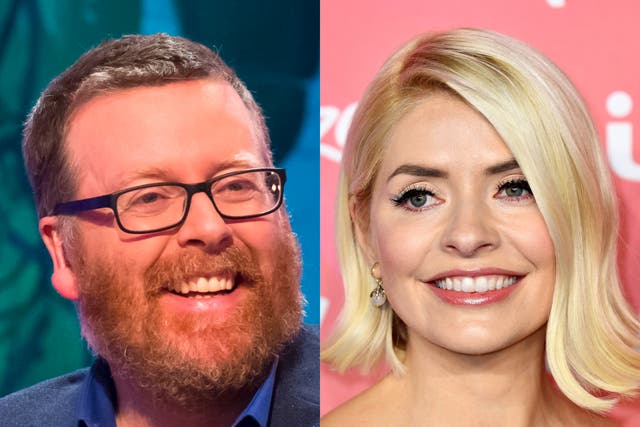 <p>Frankie Boyle and Holly Willoughby</p>
