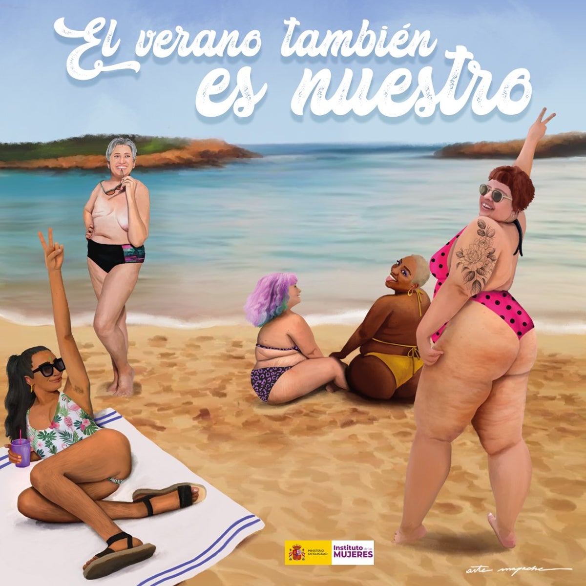 Amputee model says Spanish beach body positivity campaign stole her image – and photoshopped her leg