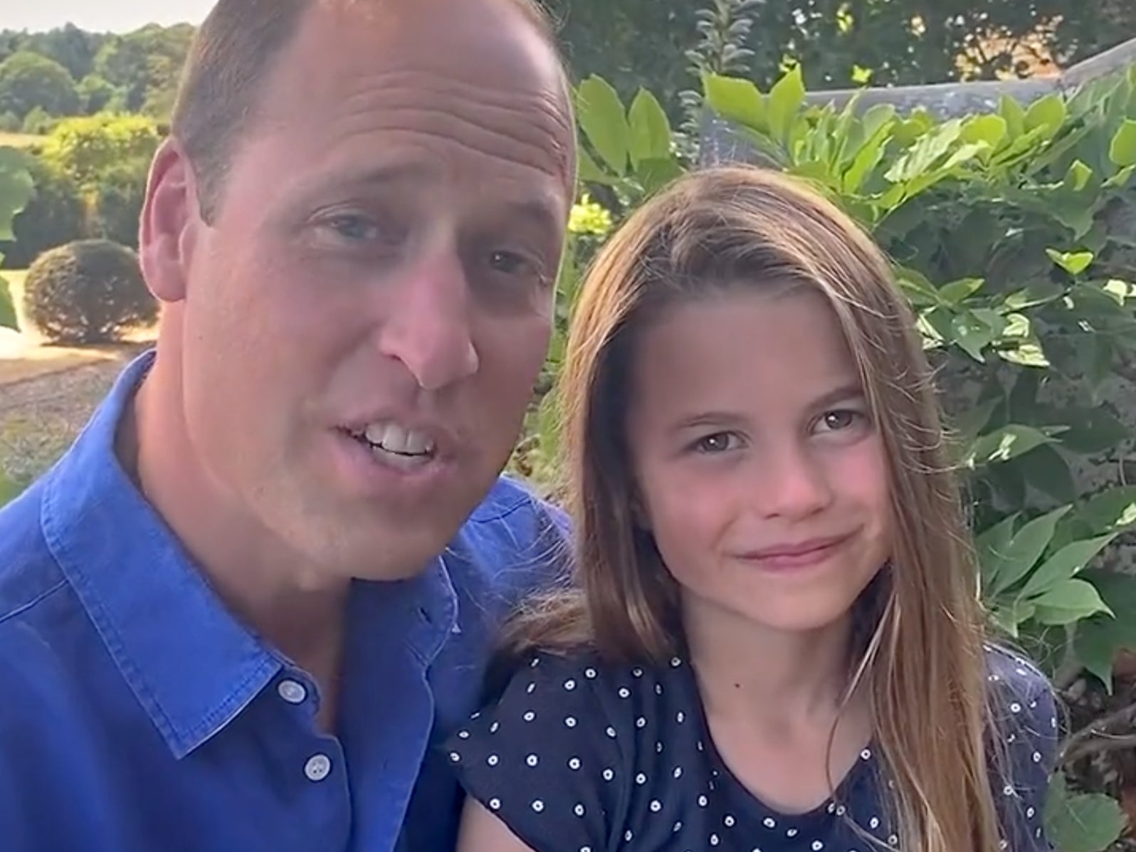 Prince William and Princess Charlotte share a video wishing England’s Lionesses luck ahead of the Wembley final