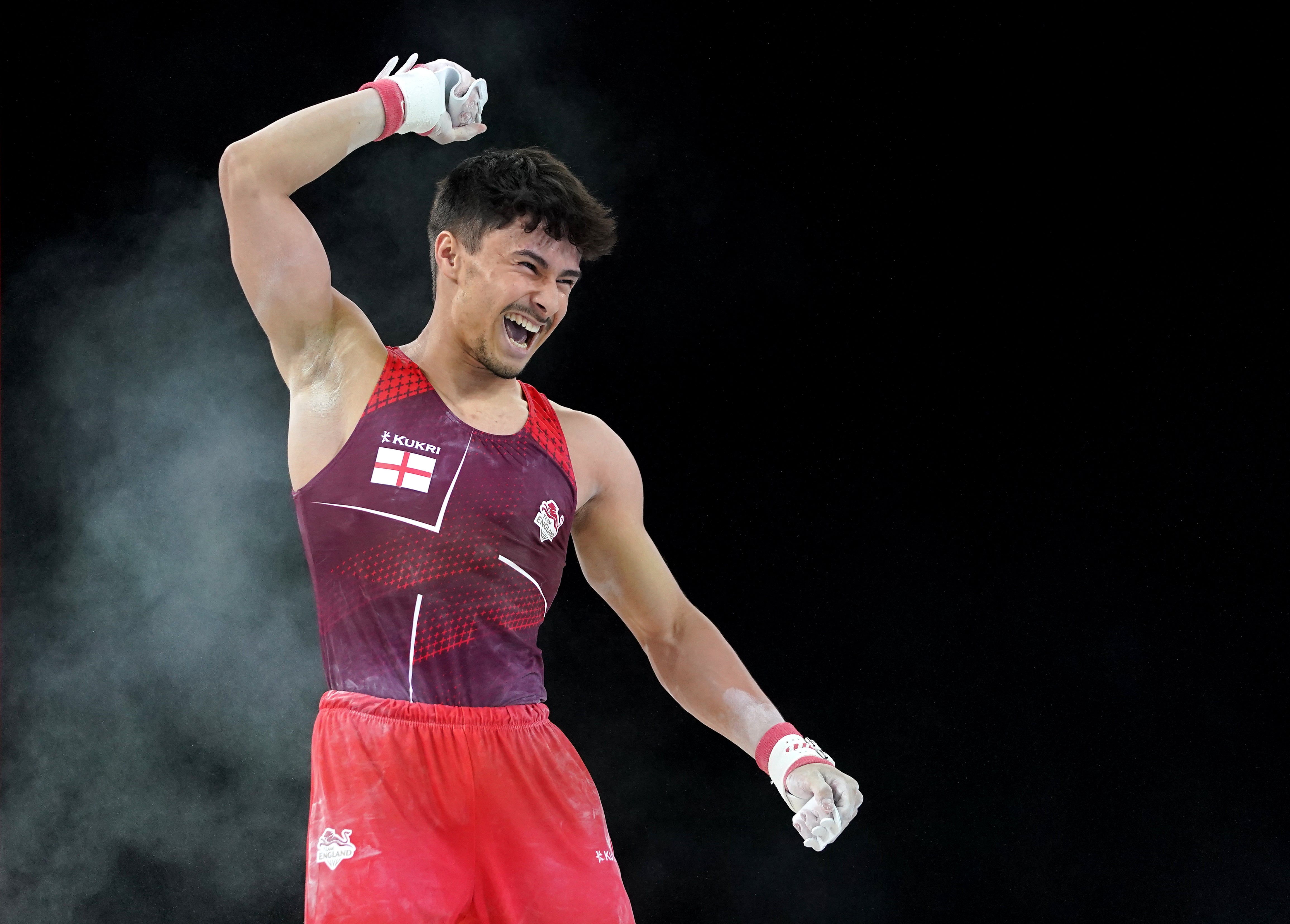Jake Jarman won his second gold medal of the Commonwealth Games (Zac Goodwin/PA)