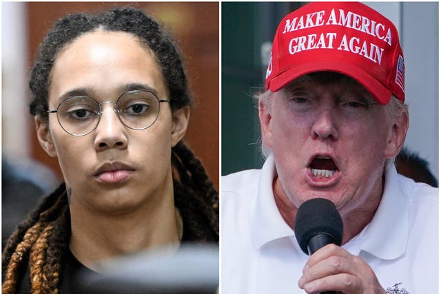 <p>Donald Trump called WNBA star Brittney Griner ‘spoiled’ and said he wouldn’t make a deal for her release</p>