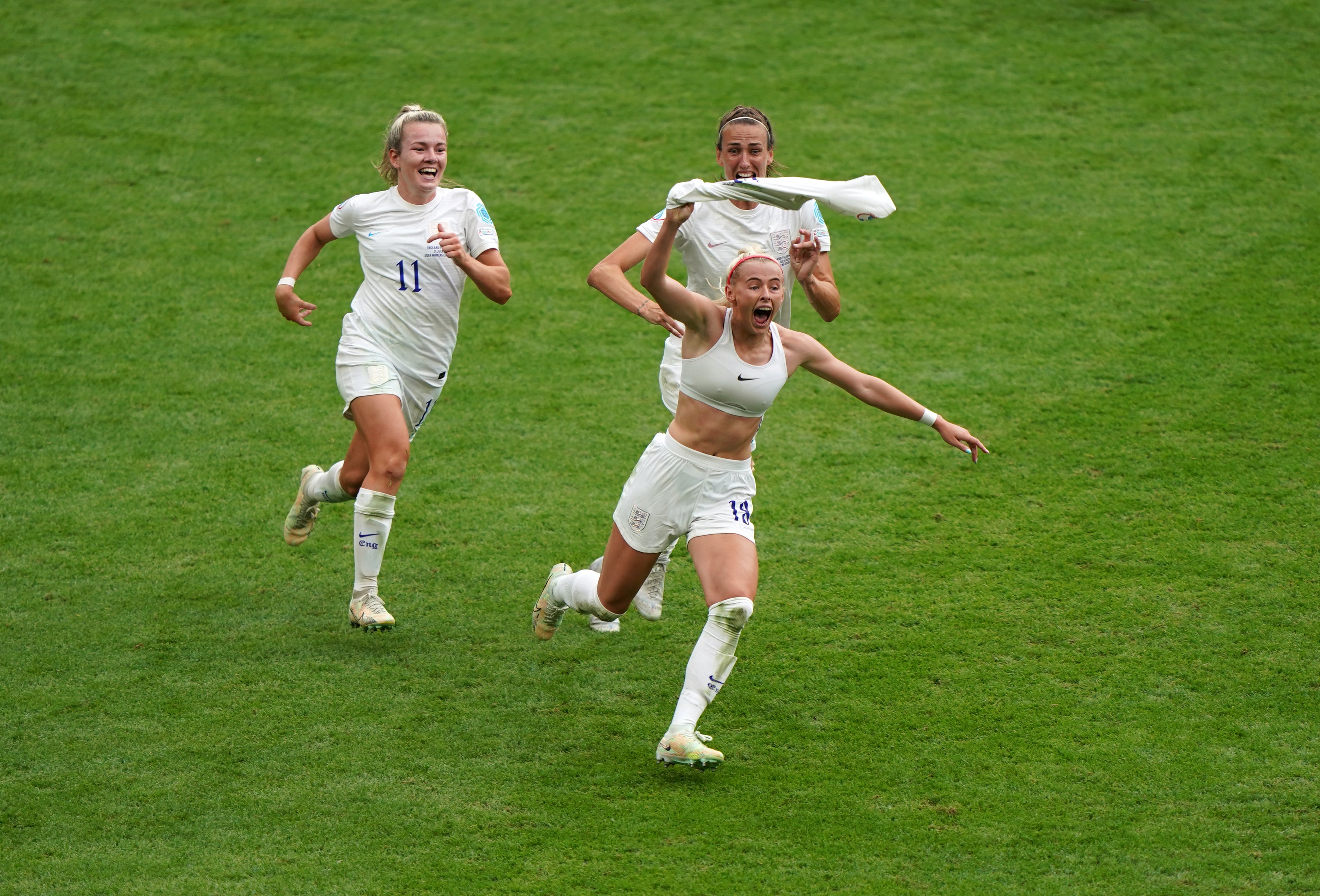 Chloe Kelly did not undersell her celebrations after netting the winning goal in extra time (Joe Giddens/PA)