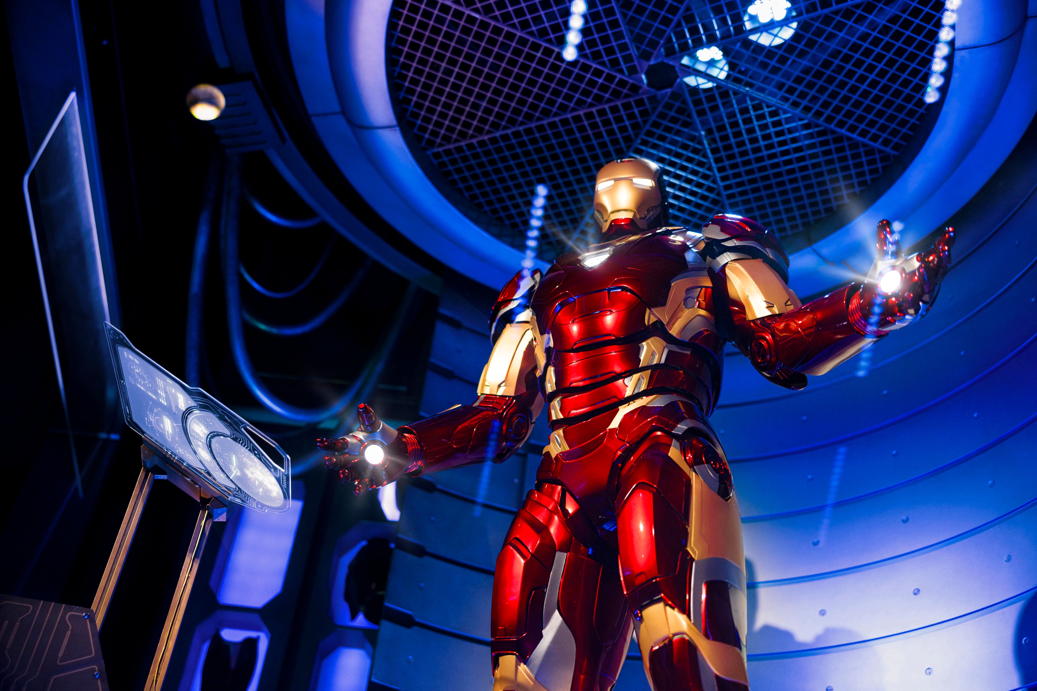 The Iron Man audio-animatronic in the Avengers Assemble: Flight Force rollercoaster in Avengers Campus at Disneyland Paris (Disney/PA)