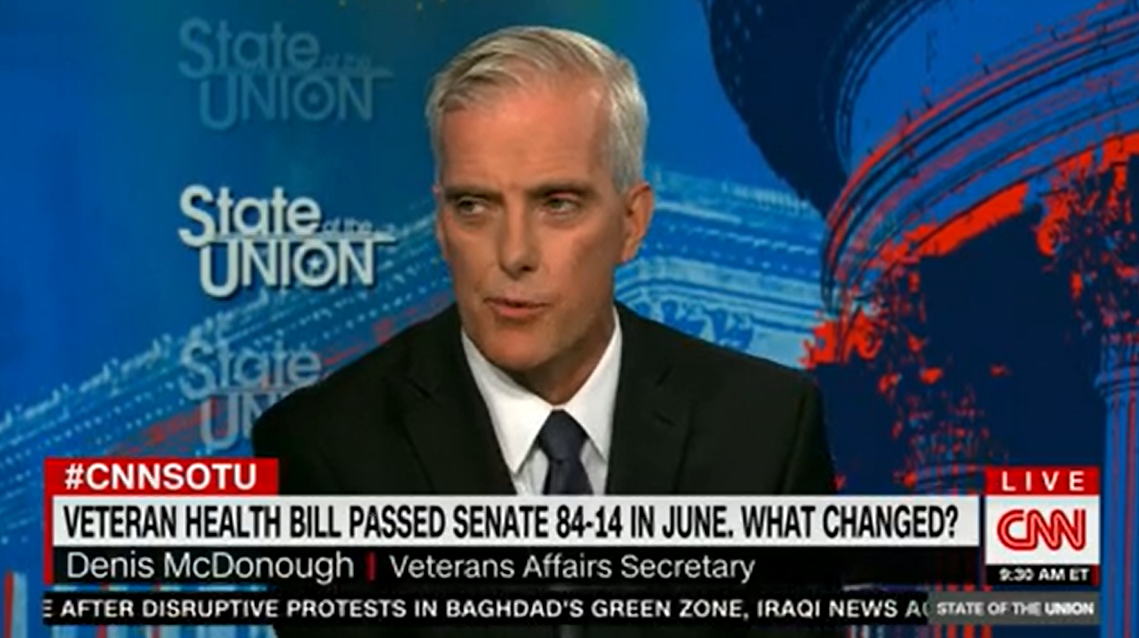 <p>Veteran Affairs Secretary Denis McDonough warned that if the Senate passes GOP senators’ proposed amendment to the legislation aimed at providing care for veterans exposed to toxic burn pits, ‘we may have to ration care for veterans’</p>