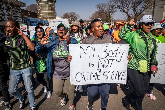<p>DNA samples from the raped women will be used to identify perpetrators of the rapes, said national police minister Cele</p>