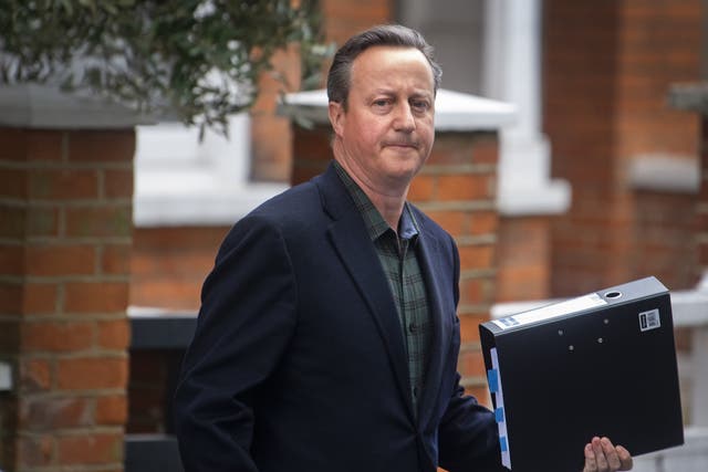David Cameron is among the politicians and journalists banned from entering Russia (Victoria Jones/PA)