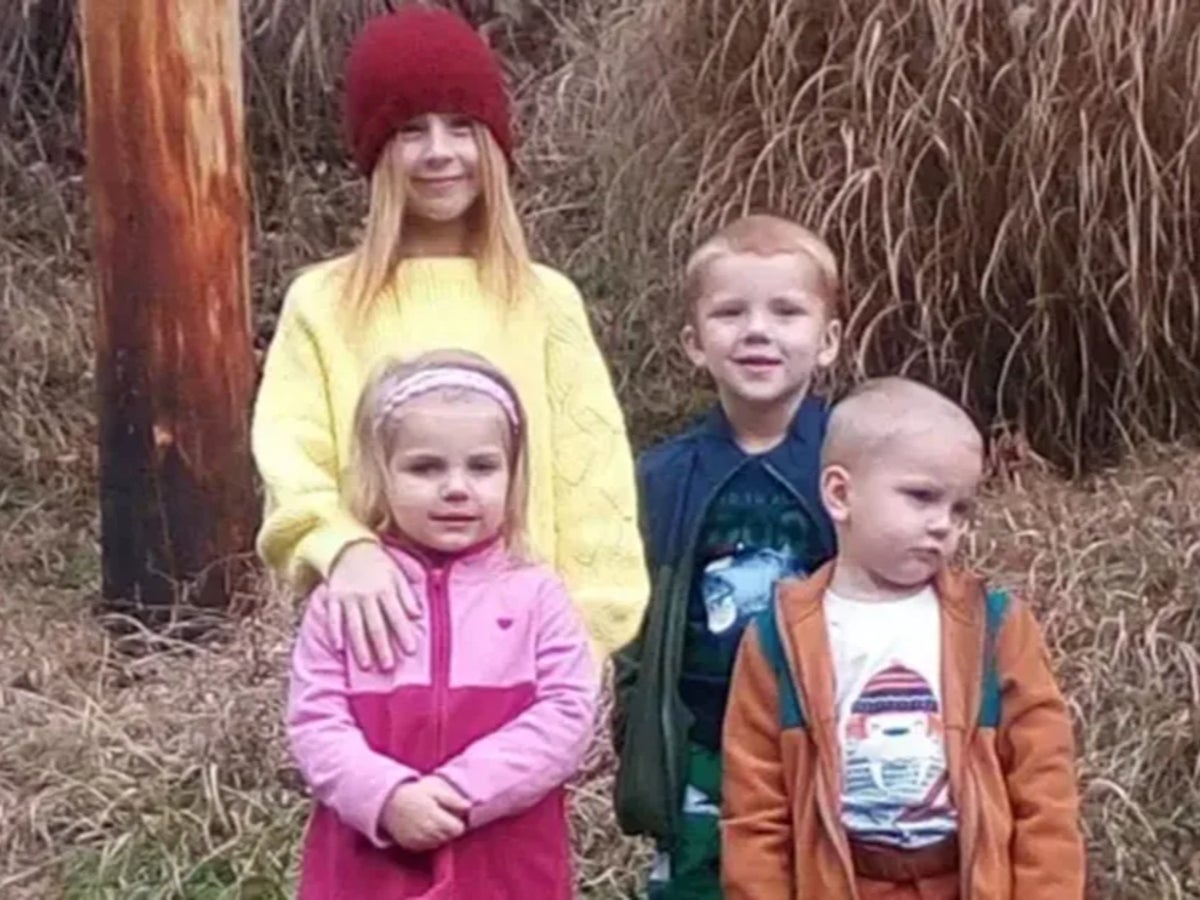 Pictured: Four siblings under eight who were killed after being swept from their parents in Kentucky floods