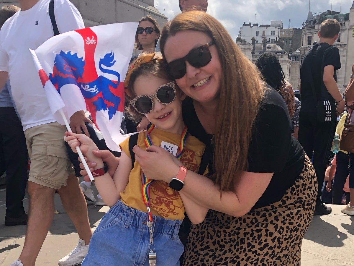 Fans mass at Trafalgar Square to celebrate Lionesses’ Euro 2022 triumph: ‘Whatever my girl dreams is possible’