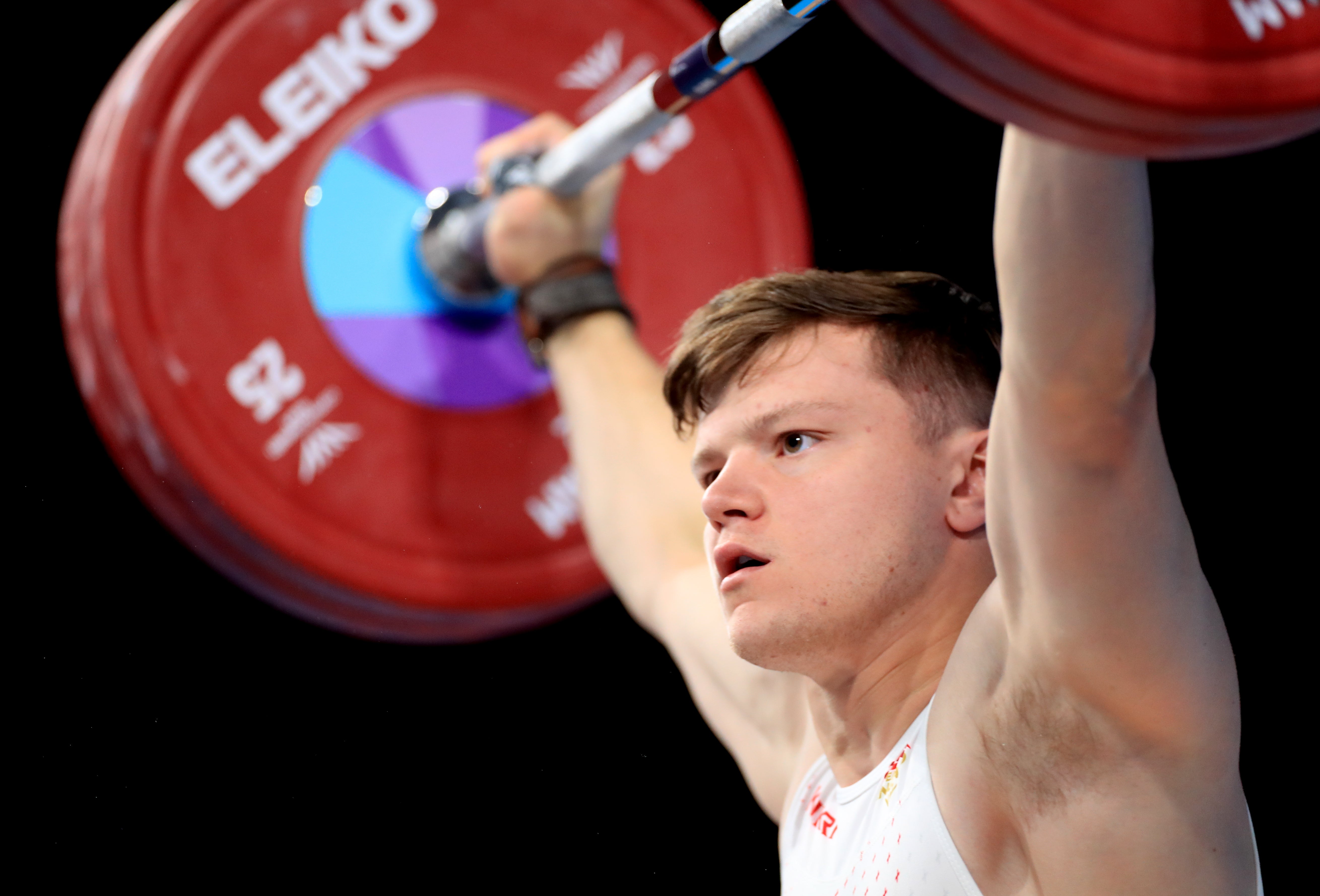 Chris Murray snatched gold in the men’s weightlifting (Bradley Collyer/PA)