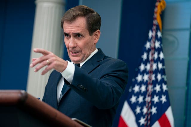 <p>National Security Council spokesman John Kirby speaks during a press briefing at the White House, Tuesday, July 19, 2022, in Washington. (AP Photo/Evan Vucci)</p>