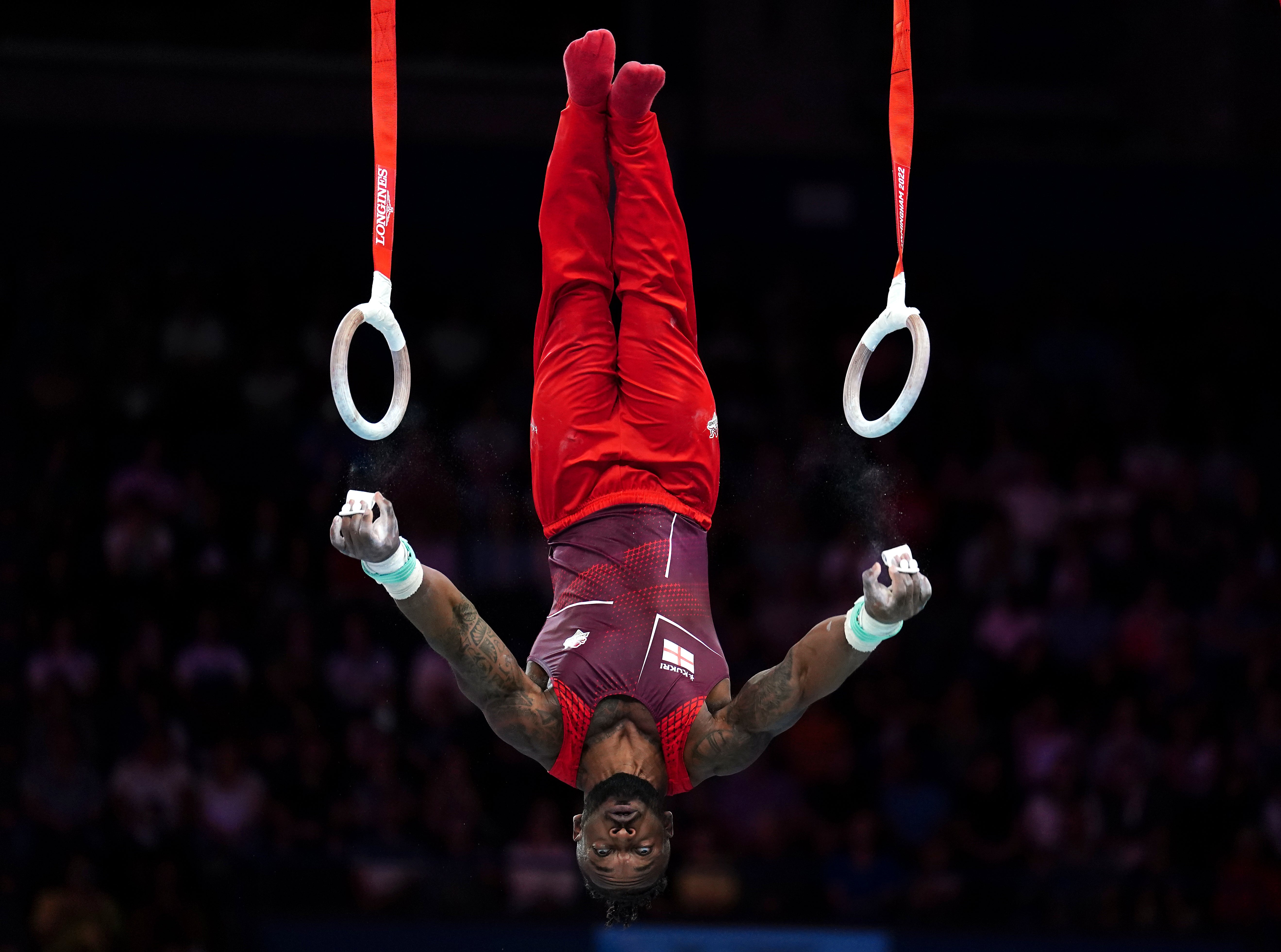 Courtney Tulloch won gold on the men’s rings (Mike Egerton/PA)